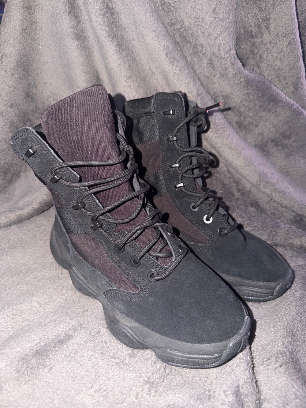 Yeezy 500 High Men's Black High-Top Tactical Boots